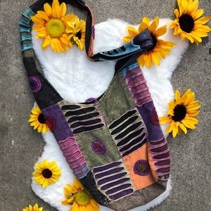 Bohemian Cotton Over The Shoulder Hobo Bag